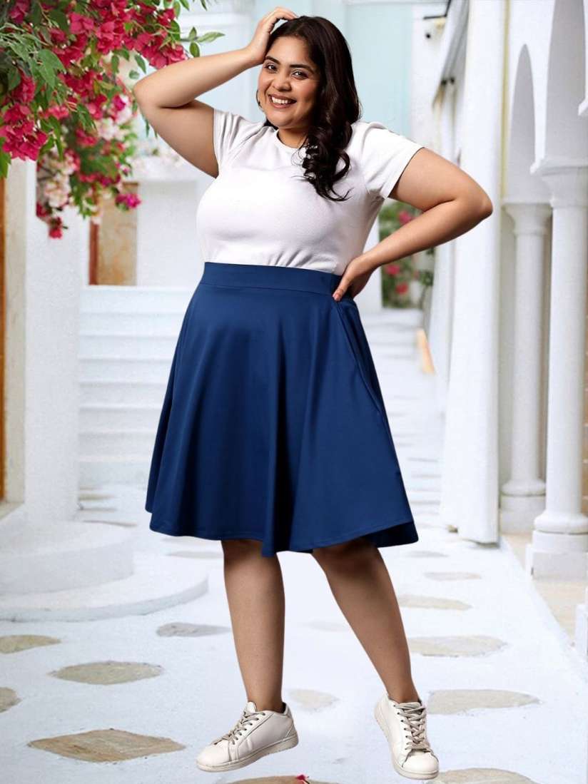 Flared midi skirt with pockets outlet