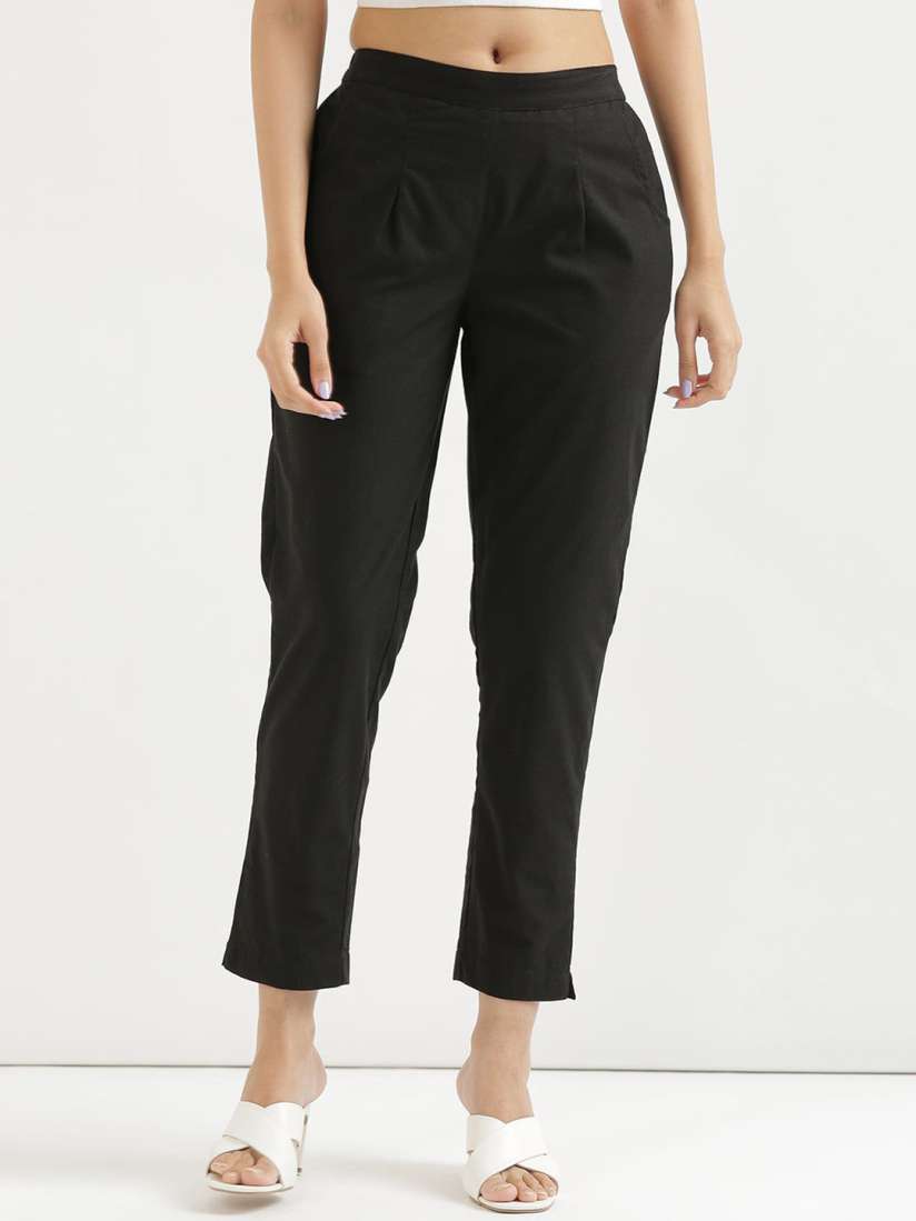 Trousers for ladies myntra shop