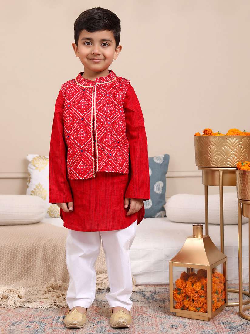 Nehru Jacket Kurta Pajama For Year Boy Gray Art Silk Piece Kids
