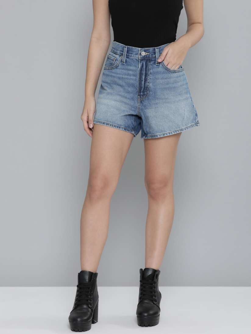 Buy Levis Levis Women Relaxed Fit Denim Shorts Shorts for Women 30114838 Myntra
