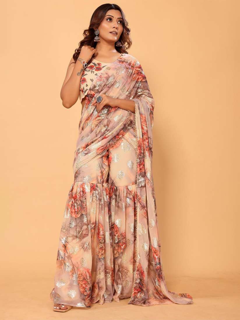 Myntra palazzo saree store