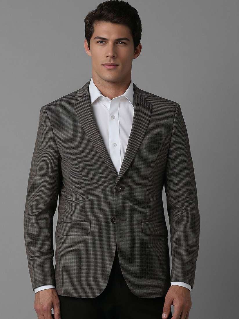 Buy Louis Philippe Checked Slim Fit Single Breasted Formal Blazer Blazers for Men 30118102 Myntra