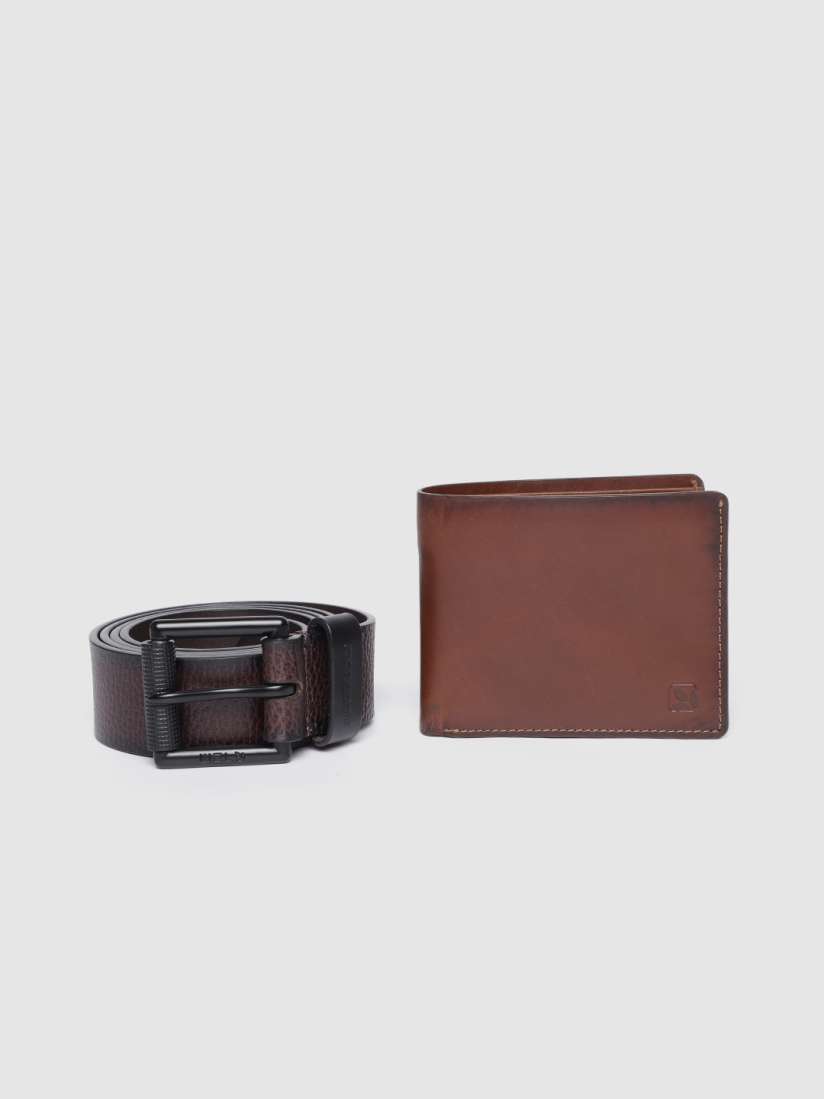 Buy Woodland Men Leather Wallet belt Accessory Gift With Box Accessory Gift Set for Men 30125843 Myntra