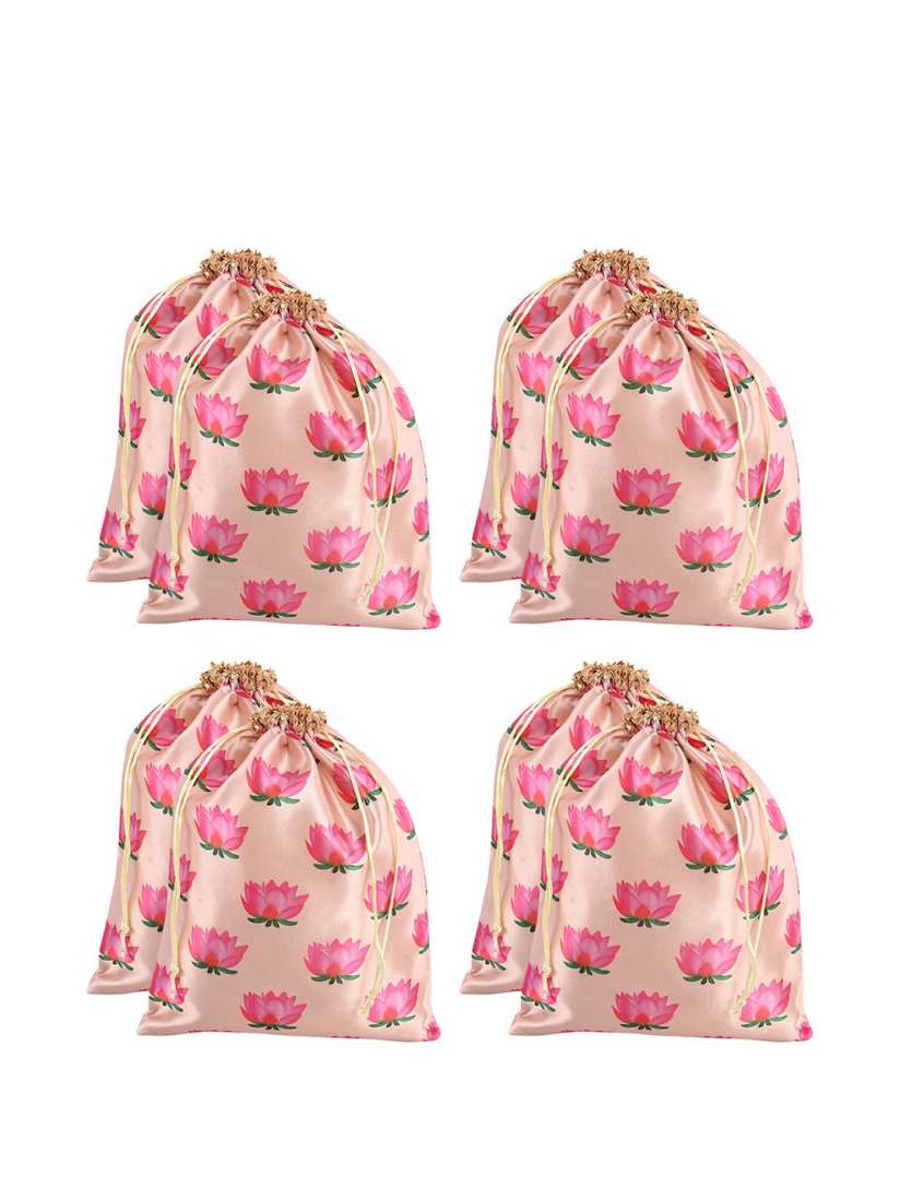 Buy Kuber Industries Set of 8 Lotus Printed Potli Bags Clutches for Unisex 30126204 Myntra