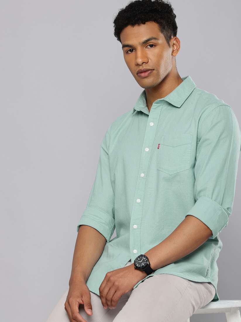 Buy Levis Pure Cotton Slim Fit Opaque Casual Shirt Shirts for Men 30126636 Myntra