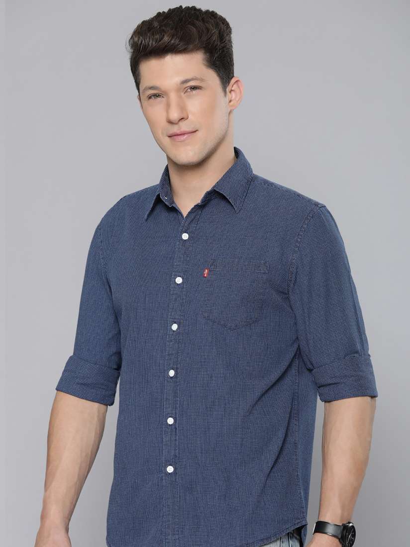 Buy Levis Slim Fit Checked Pure Cotton Casual Shirt Shirts for Men 30126638 Myntra