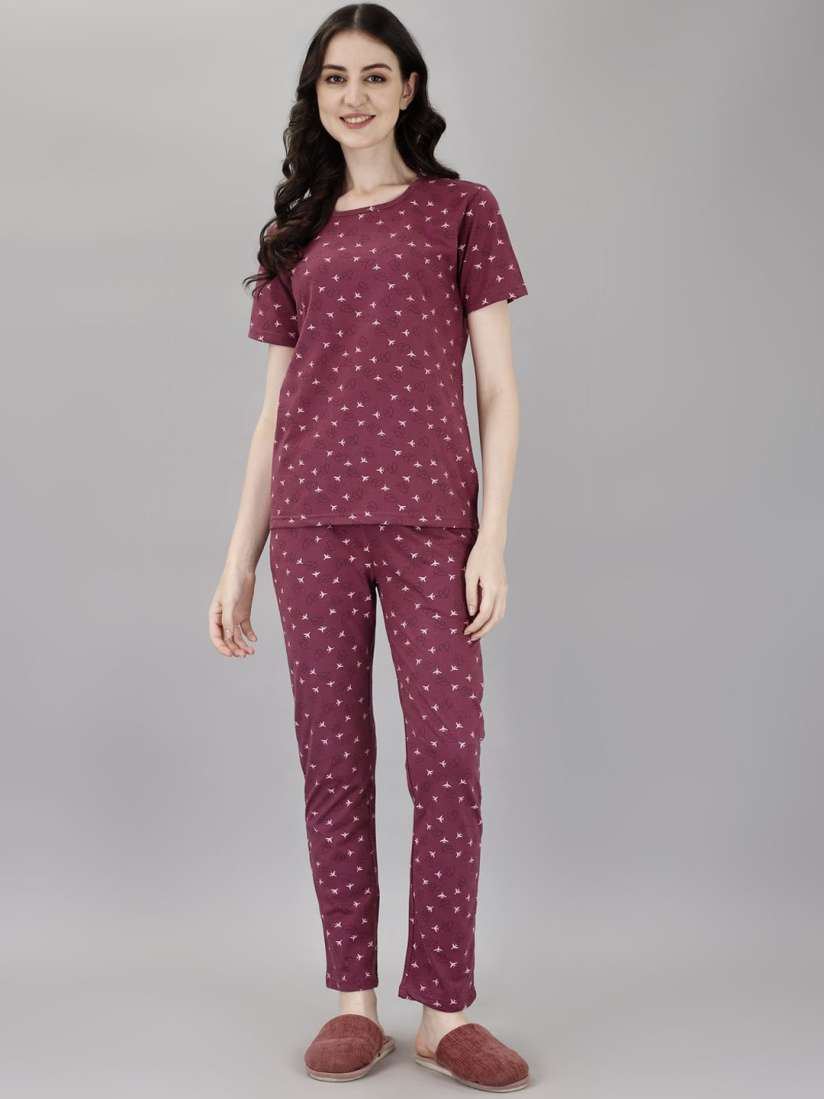 Buy Smarty Pants Women Printed Night suit Night suits for Women 30127663 Myntra