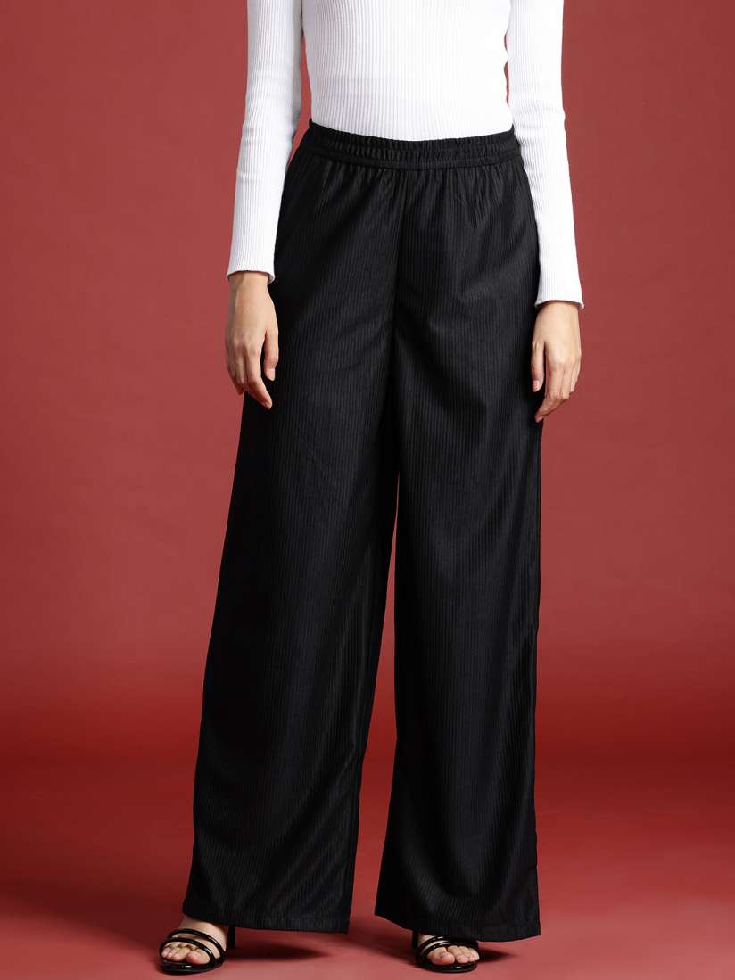 Wide leg pants myntra on sale