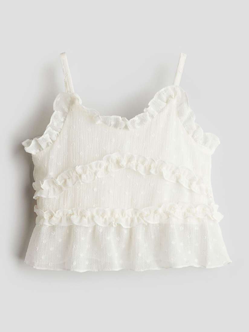 Buy H M Girls Chiffon Strappy Top With Ruffles Tops for Girls 30134608 Myntra