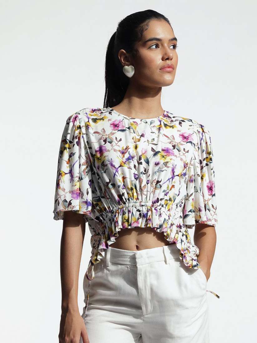 Buy H M Ruched Waisted Top Tops for Women 30135647 Myntra