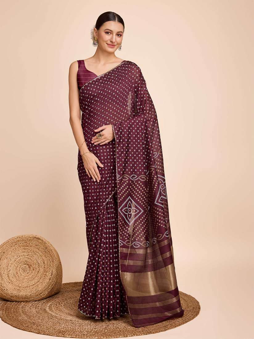 Gota patti saree myntra top