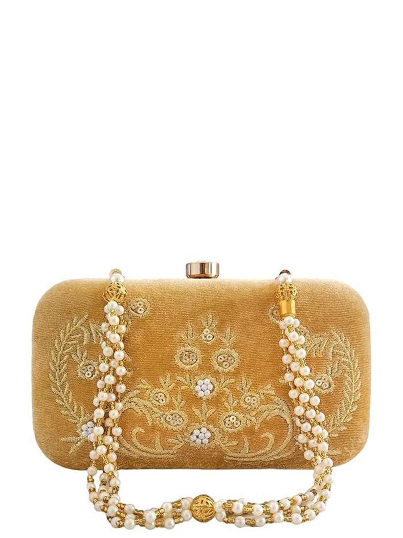 Buy FRINGES Embroidered Box Clutch Clutches for Women 30143024 Myntra