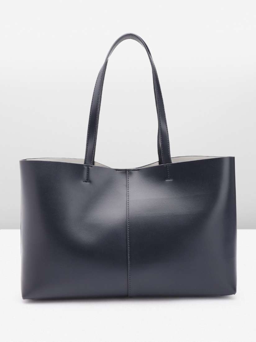 Buy MANGO Leather Effect Structured Shoulder Bag Handbags for Women 30143659 Myntra