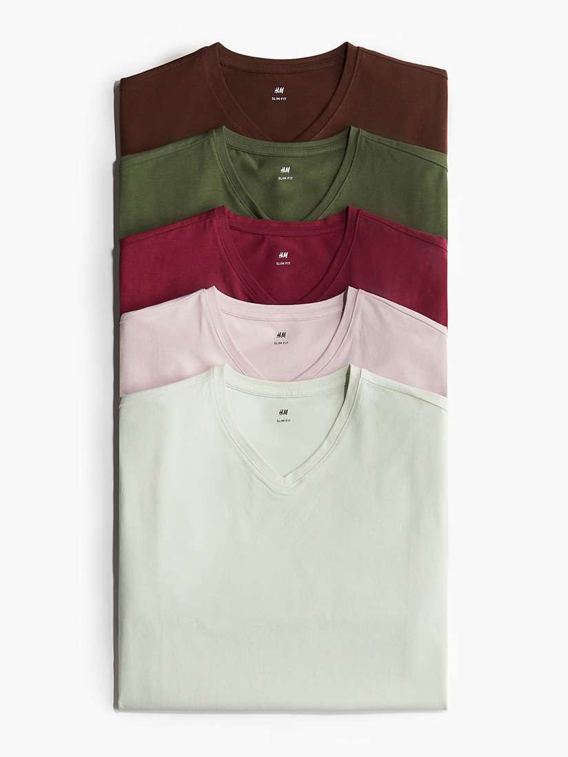 V Neck T Shirt Hm Slim H&M 5-Pack Slim Fit V-Neck T-Shirts