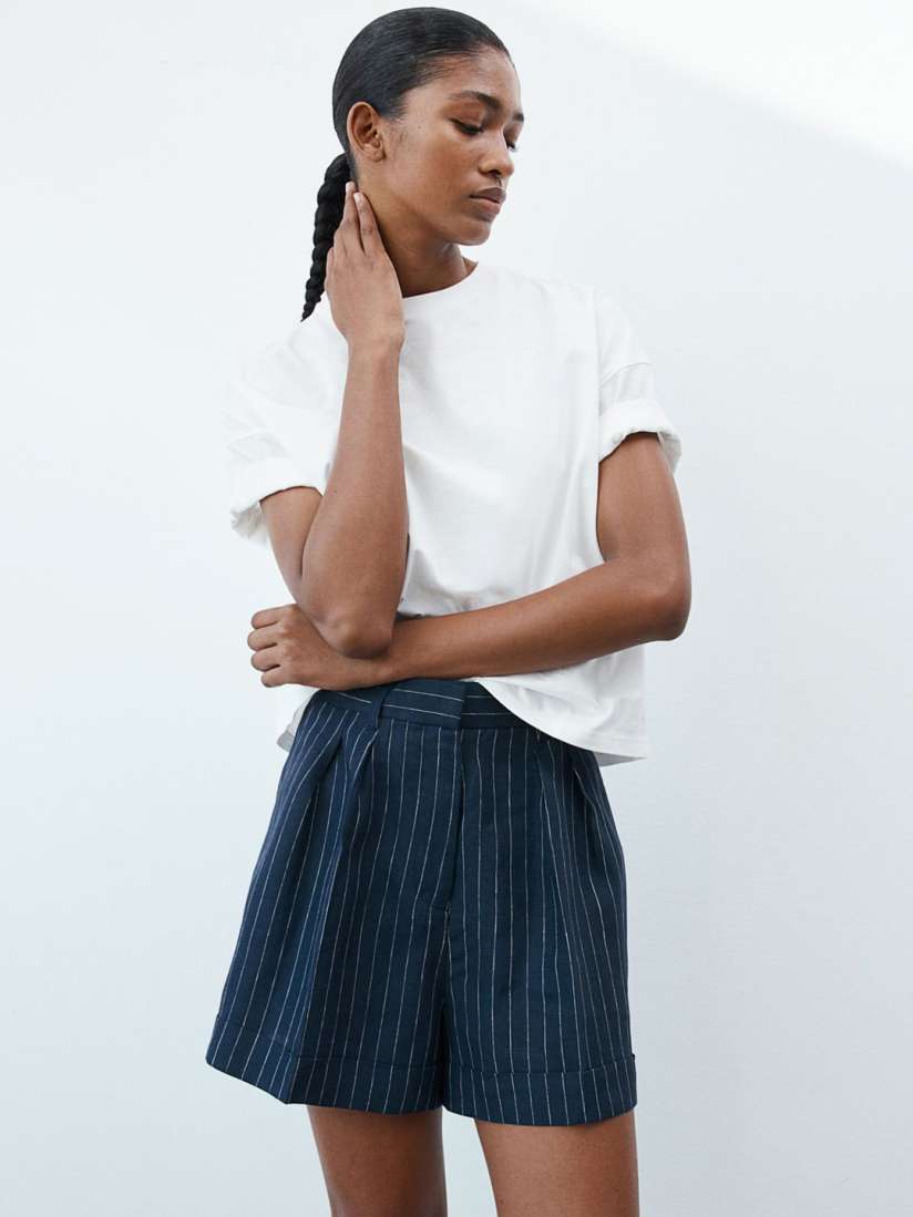 Buy H M Striped Chino Shorts Shorts for Women 30145125 Myntra