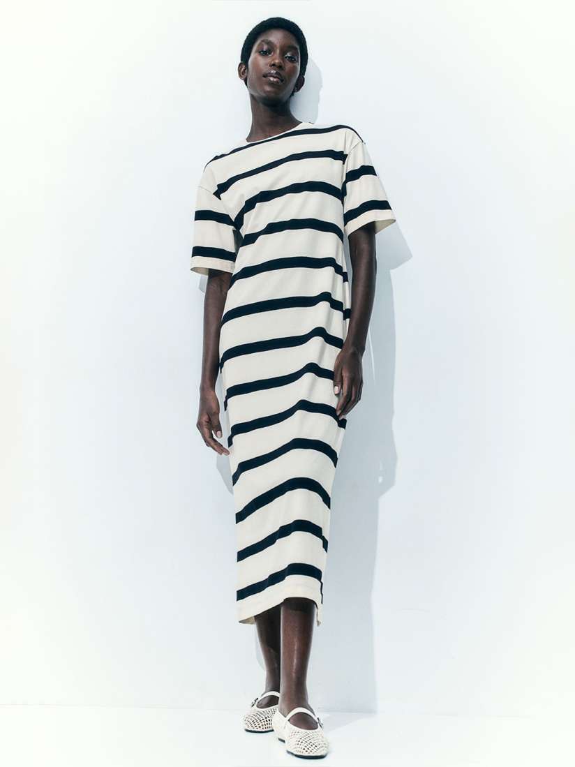Striped t shirt dress h&m online