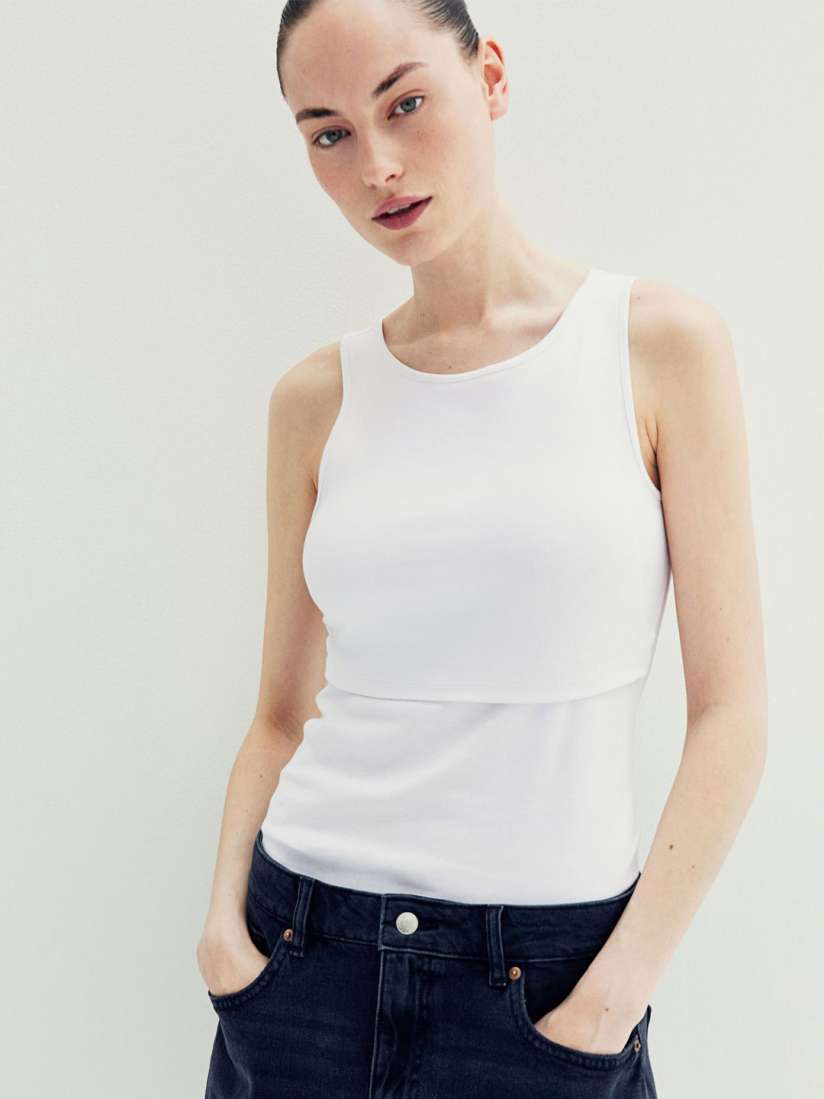 Long nursing vest tops shop