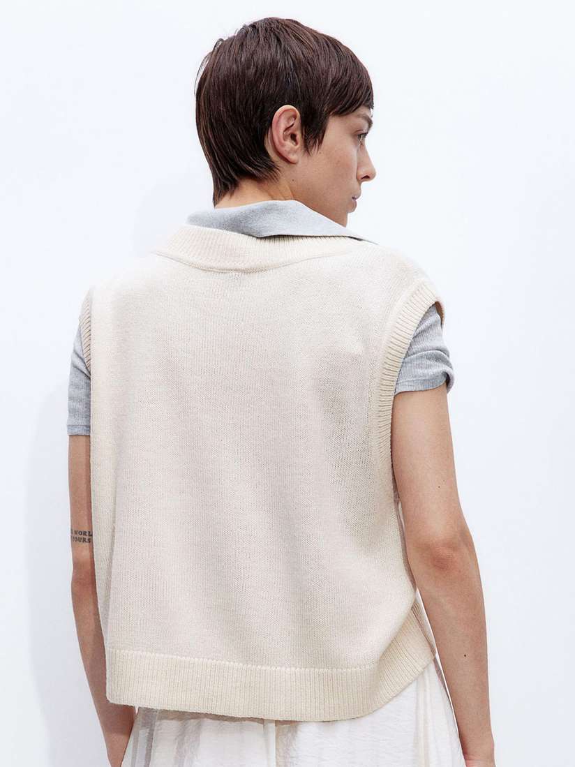 Wool High Neck Sweater Vest COOFANDY Men's Slim Fit V Neck