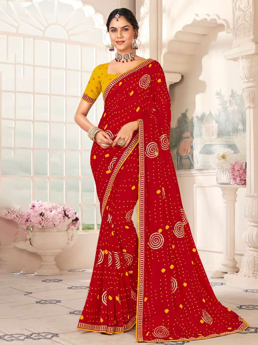 Buy Laxmipati Bandhani Embroidered Saree Sarees for Women 30149458 Myntra