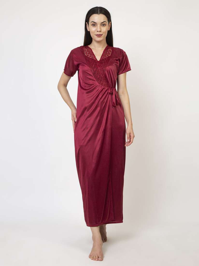 Myntra satin nighty on sale
