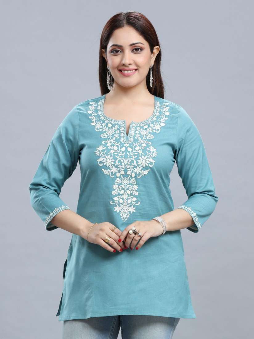 Long cotton kurtis on myntra top