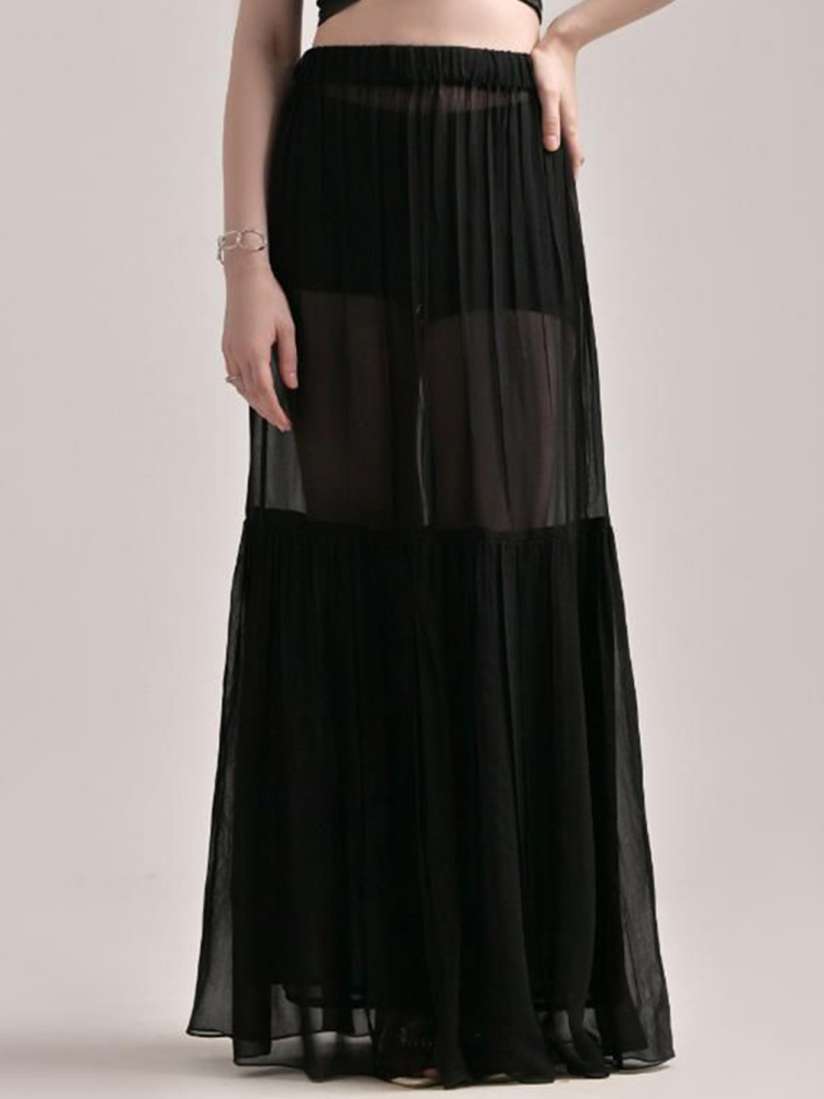 Buy The Samoa Flared Sheer Gathered Maxi Skirt Skirts for Women 30150746 Myntra