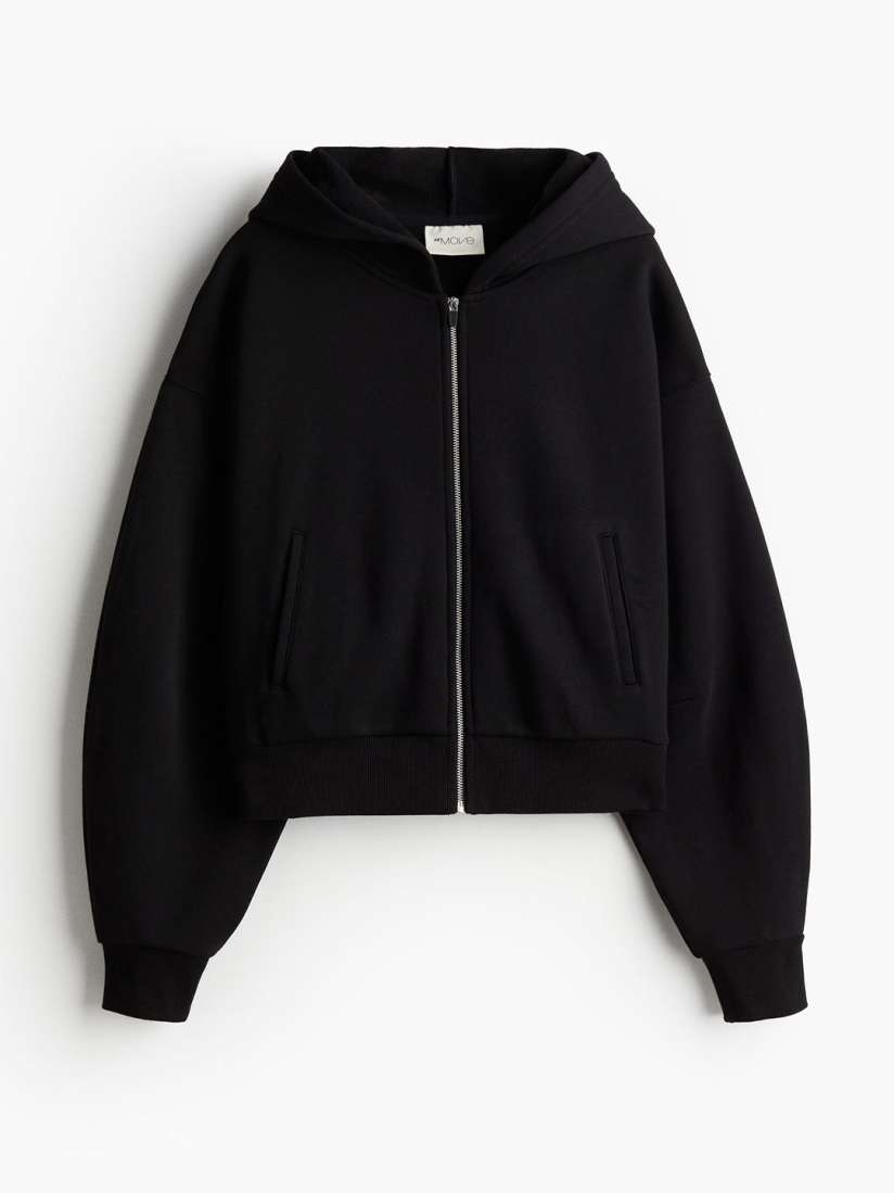 Buy H M Zip Through Sports Hoodie Sweatshirt Sweatshirts for Women 30154345 Myntra