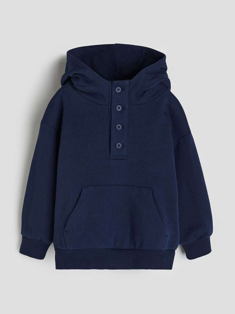 Buy H M Boys Cotton Button Top Hoodie Sweatshirt Sweatshirts for Boys 30154365 Myntra