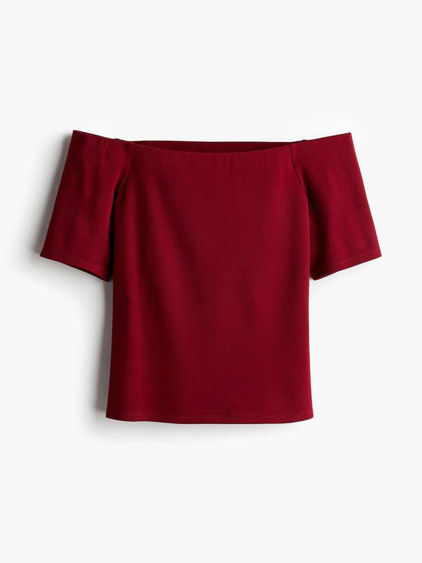 Buy H M Off The Shoulder Jersey Top Tops for Women 30154752 Myntra