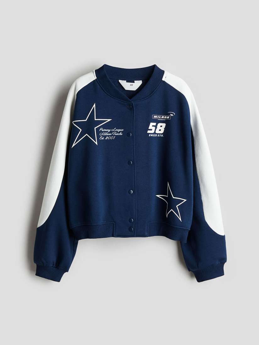 Buy H M Girls Oversized Baseball Jacket Jackets for Girls 30155079 Myntra