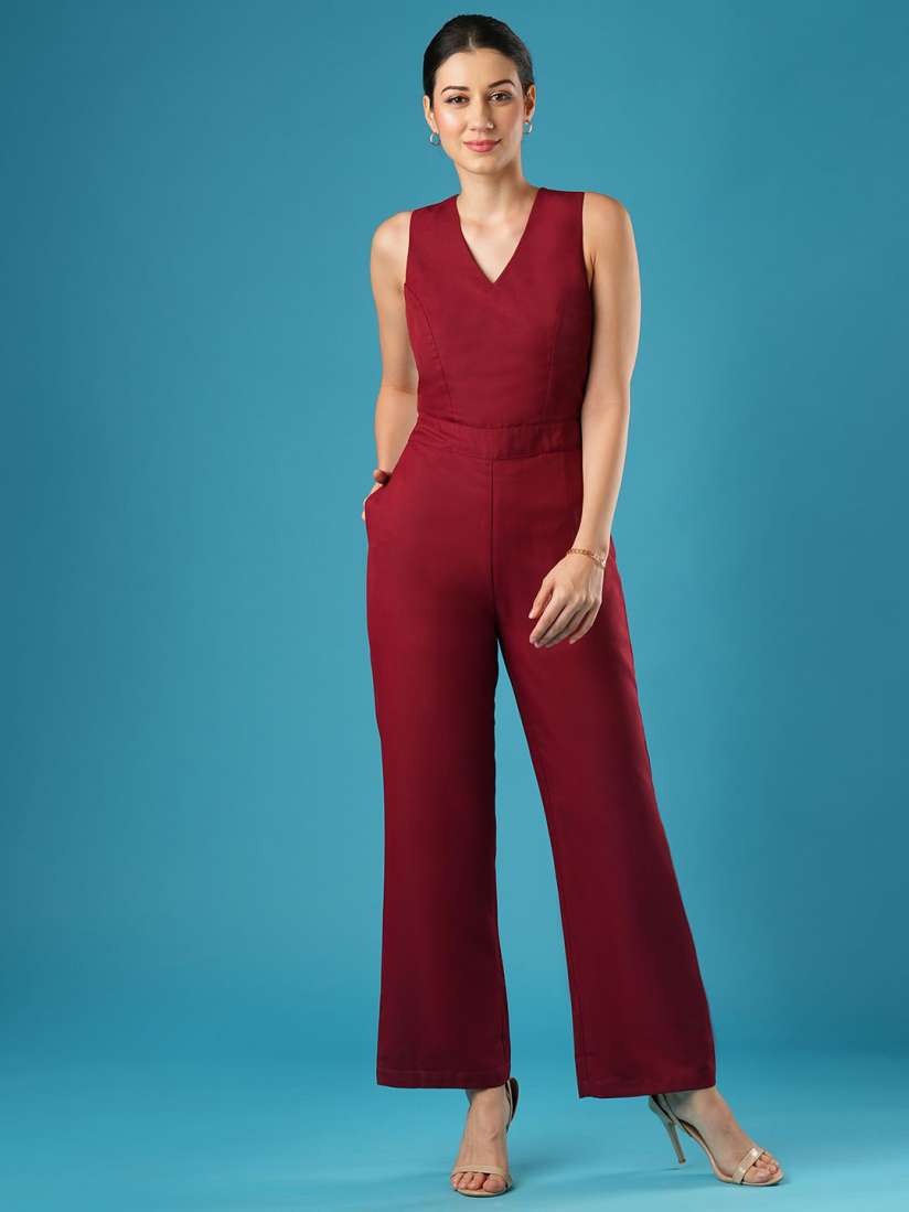Buy Globus V Neck Basic Jumpsuit Jumpsuit for Women 30158483 Myntra