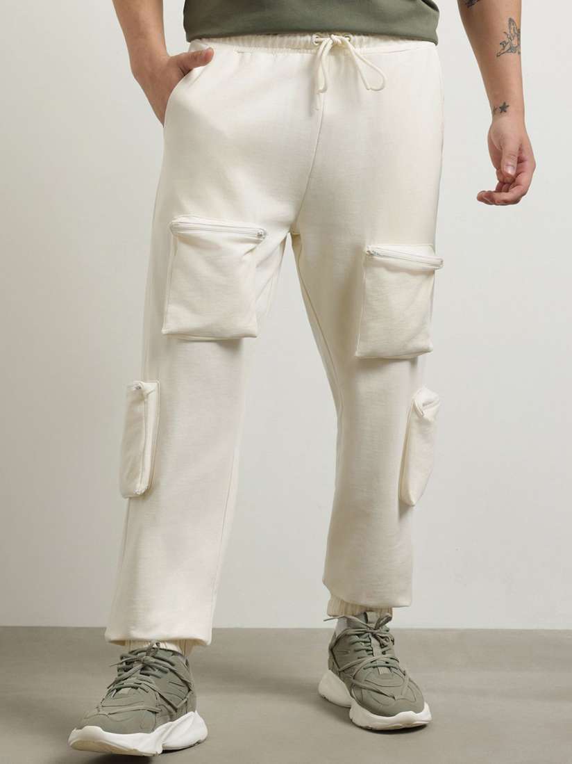 Buy NOBERO Men Oversized Cargo Pocket Joggers Track Pants for Men 30158559 Myntra