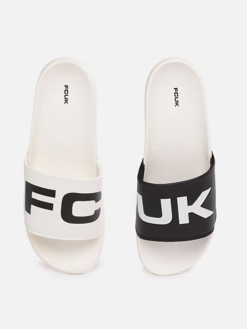 Buy FCUK Men Brand Logo Print Sliders Flip Flops for Men 30160061 Myntra