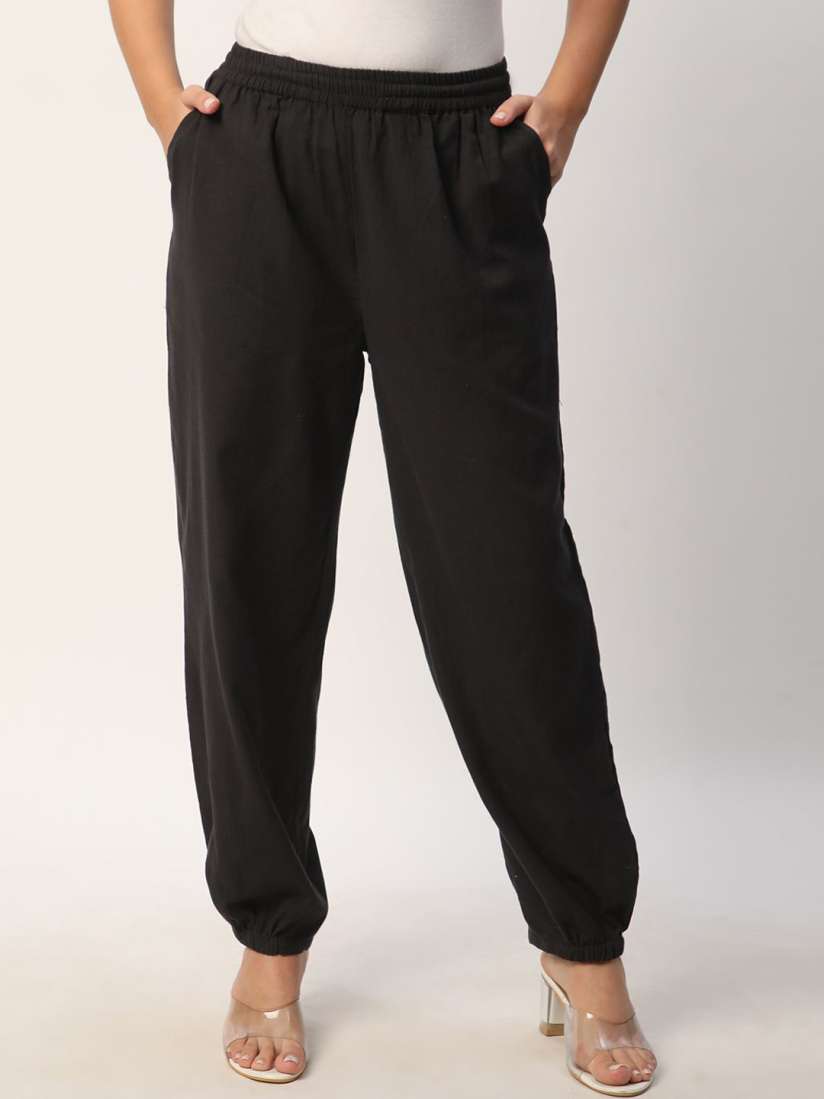 Black smart joggers womens online