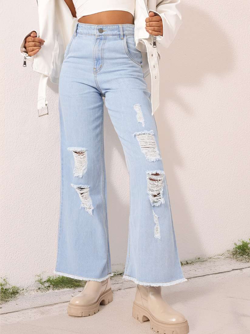 Ripped jeans for girls myntra on sale