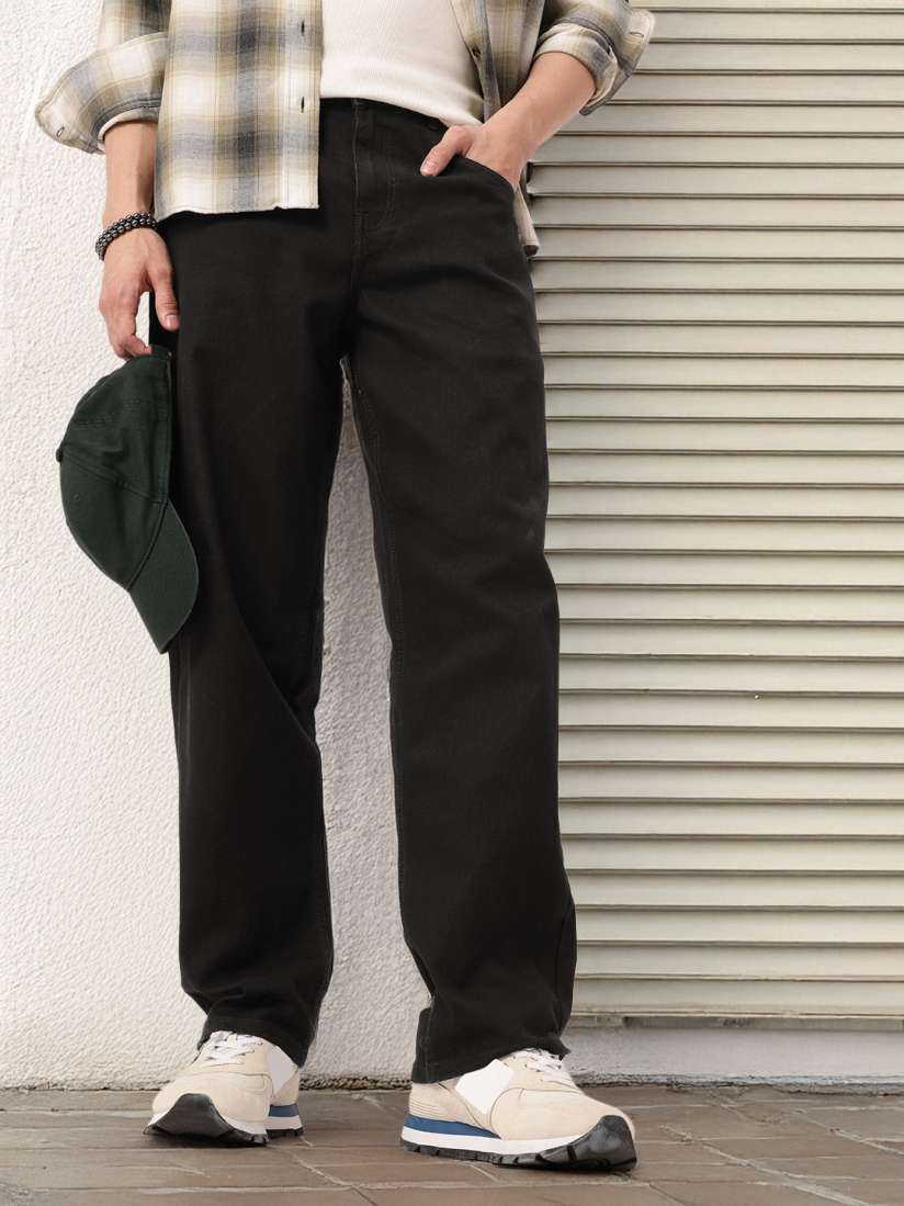 Black jeans on myntra clearance