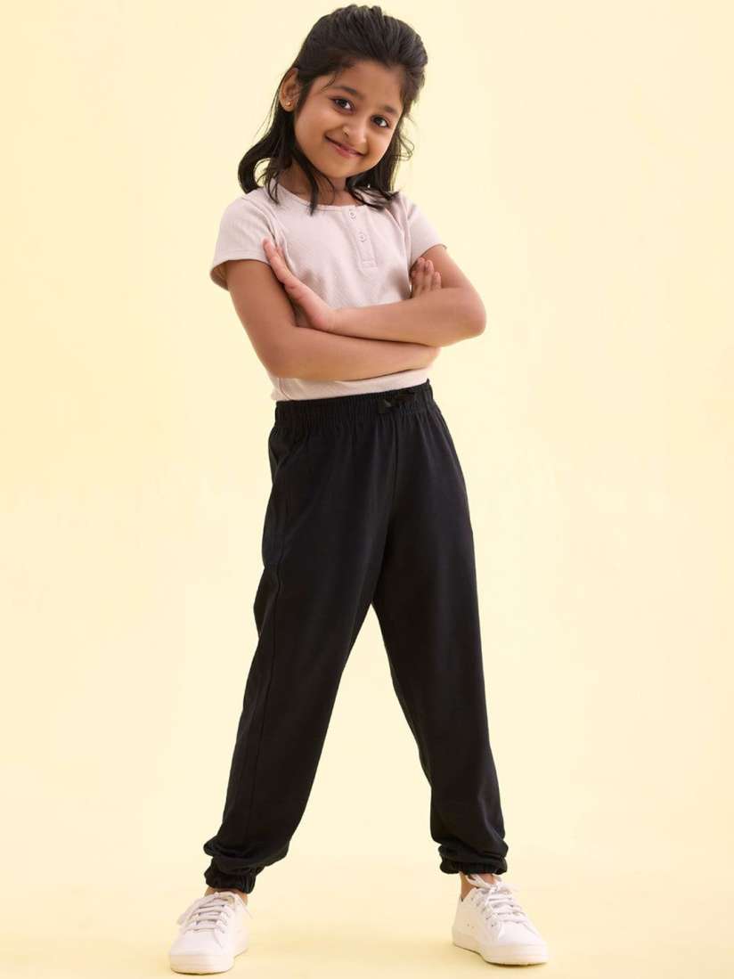 Buy Go Colors Girls Cotton Mid rise Joggers Track Pants for Girls 30170618 Myntra