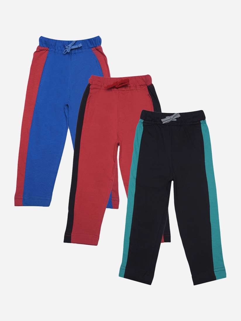 Buy Dollar Champion Kidswear Boys Pack Of 3 Cotton Mid Rise Regular Fit Assorted Track Pants Track Pants for Boys 30183294 Myntra