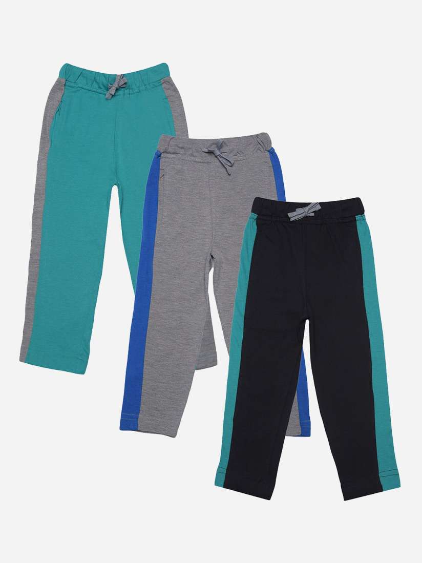 Buy Dollar Champion Kidswear Boys Pack Of 3 Cotton Mid Rise Track Pants Track Pants for Boys 30183295 Myntra