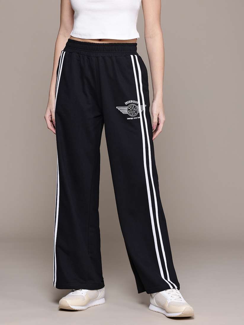 Buy The Roadster Lifestyle Co. Women Side Striped Track Pants Track Pants for Women 30187788 Myntra