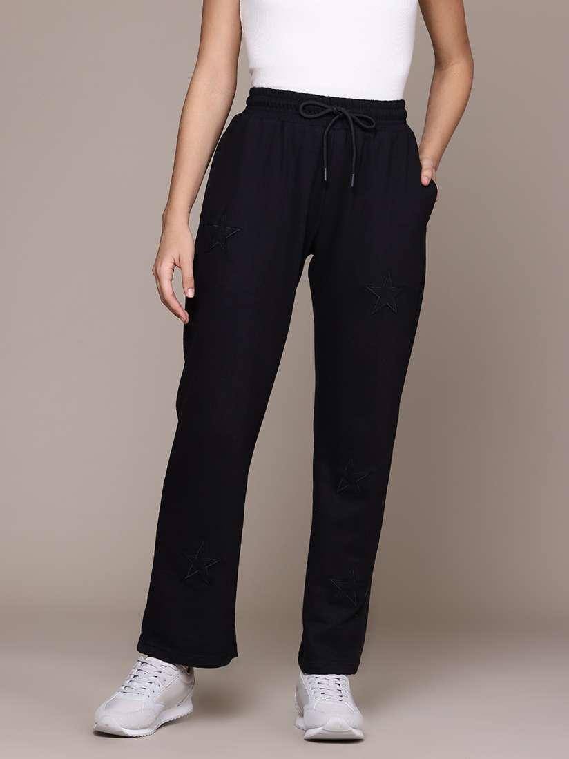 Buy The Roadster Lifestyle Co. Women Applique Track Pants Track Pants for Women 30187792 Myntra