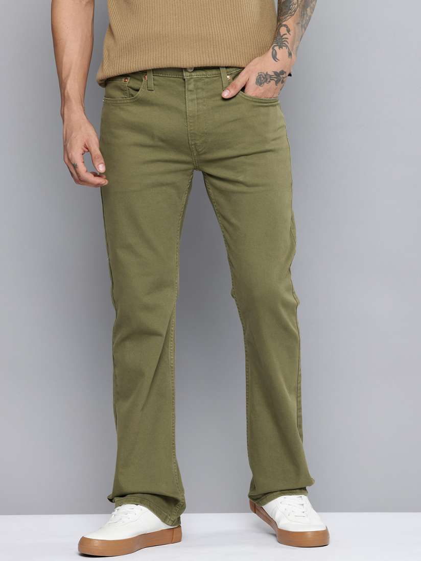 Green levi jeans mens top
