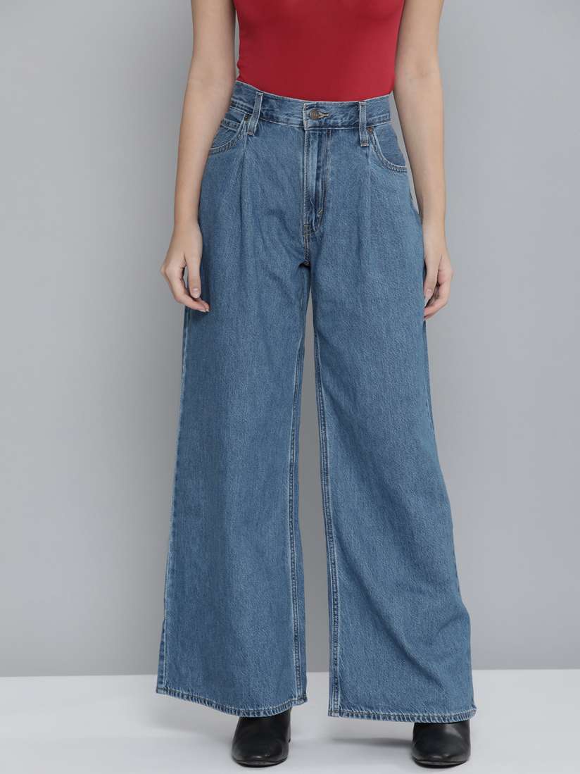 Levi's wide leg pleated jeans clearance