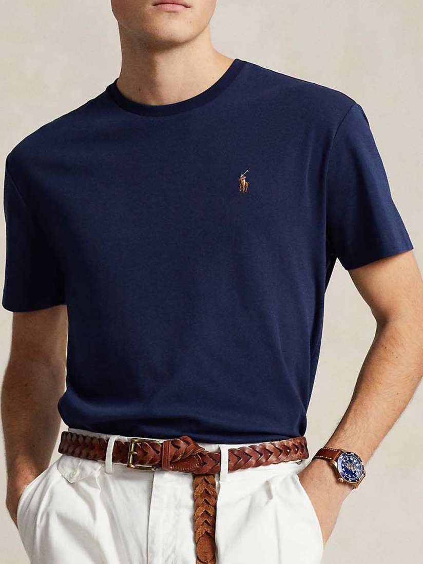 Buy Polo Ralph Lauren Men Brand Logo Solid Round Neck Cotton T Shirt Tshirts for Men 30192520 Myntra