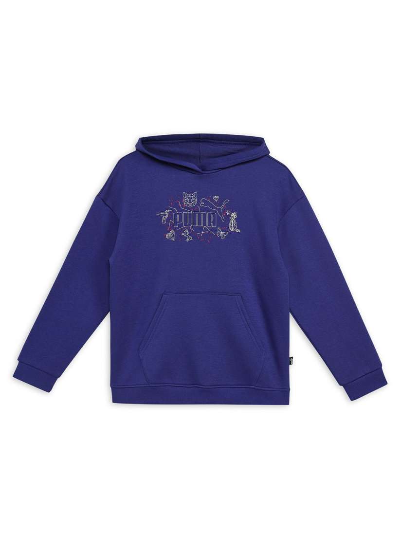 Buy Puma Girls Starry Safari Hoodie Printed Relaxed Fit Hoodie Sweatshirts for Girls 30193410 Myntra