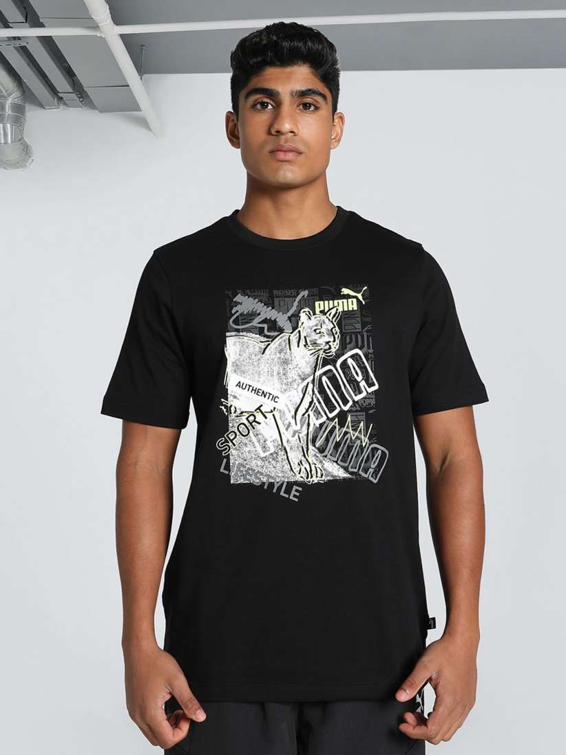 Buy Puma Printed Cotton Casual T Shirt Tshirts for Men 30193747 Myntra