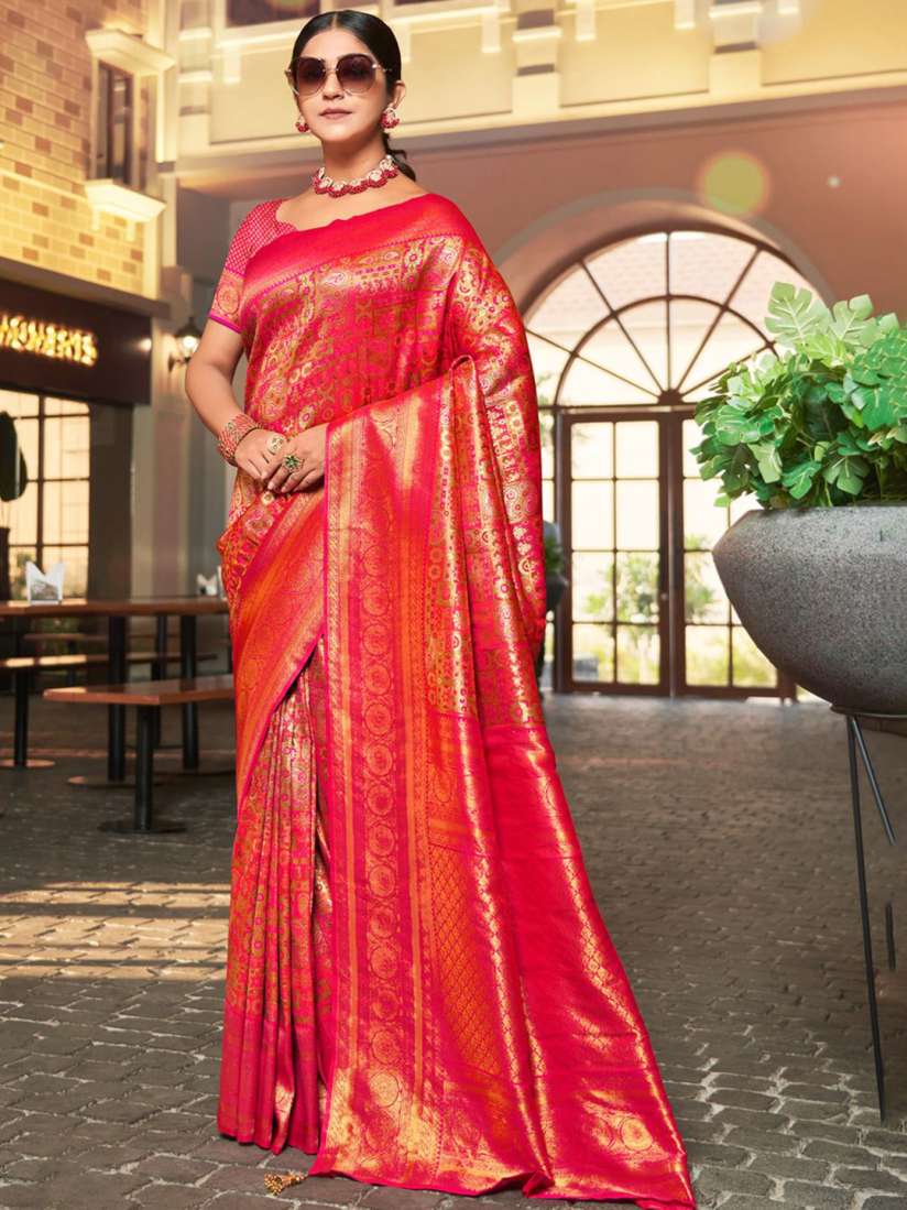Buy Exclusiva Woven Design Zari Kanjivaram Saree Sarees for Women 30199268 Myntra