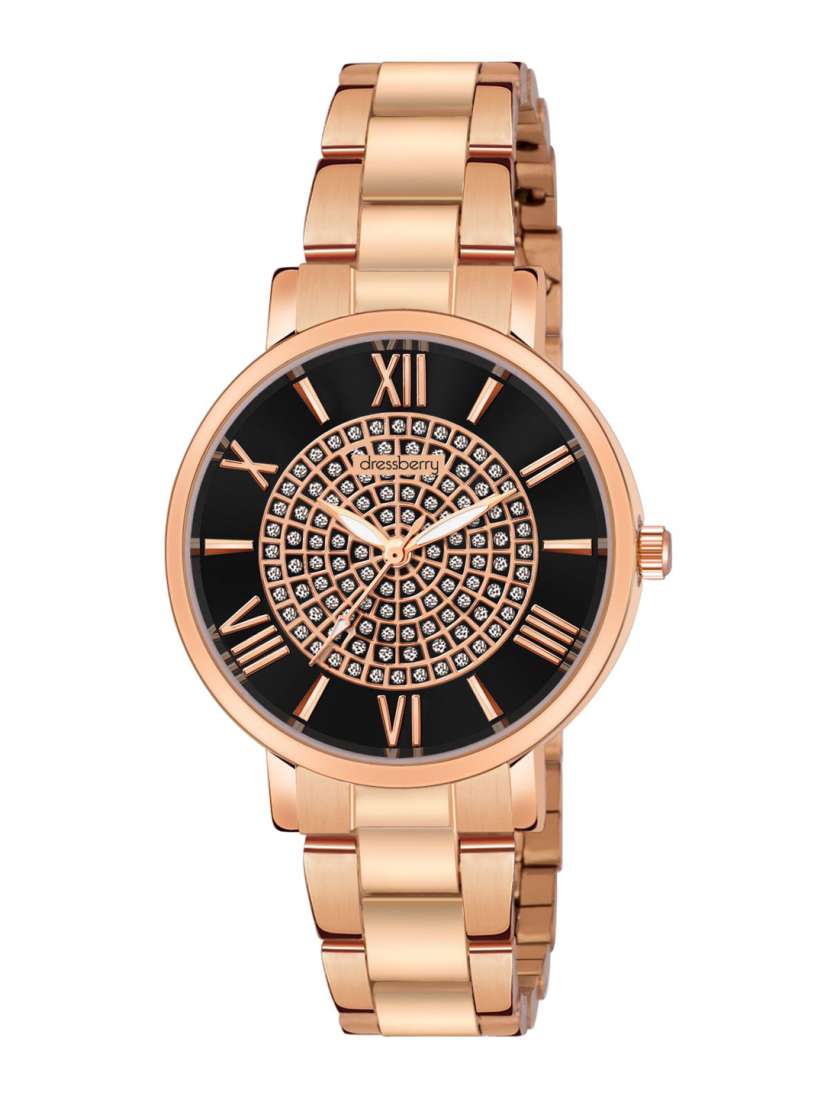 Buy DressBerry Women Embellished Dial Bracelet Style Straps Analogue Watch HOBDB 239 RG Watches for Women 30205437 Myntra