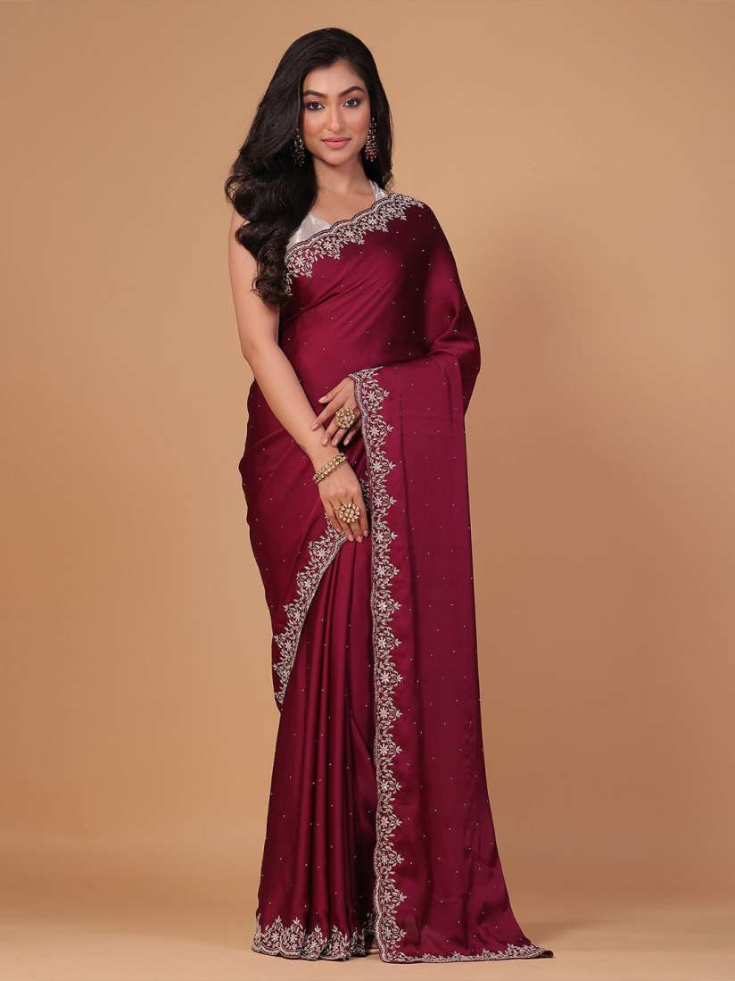 Myntra satin sarees deals