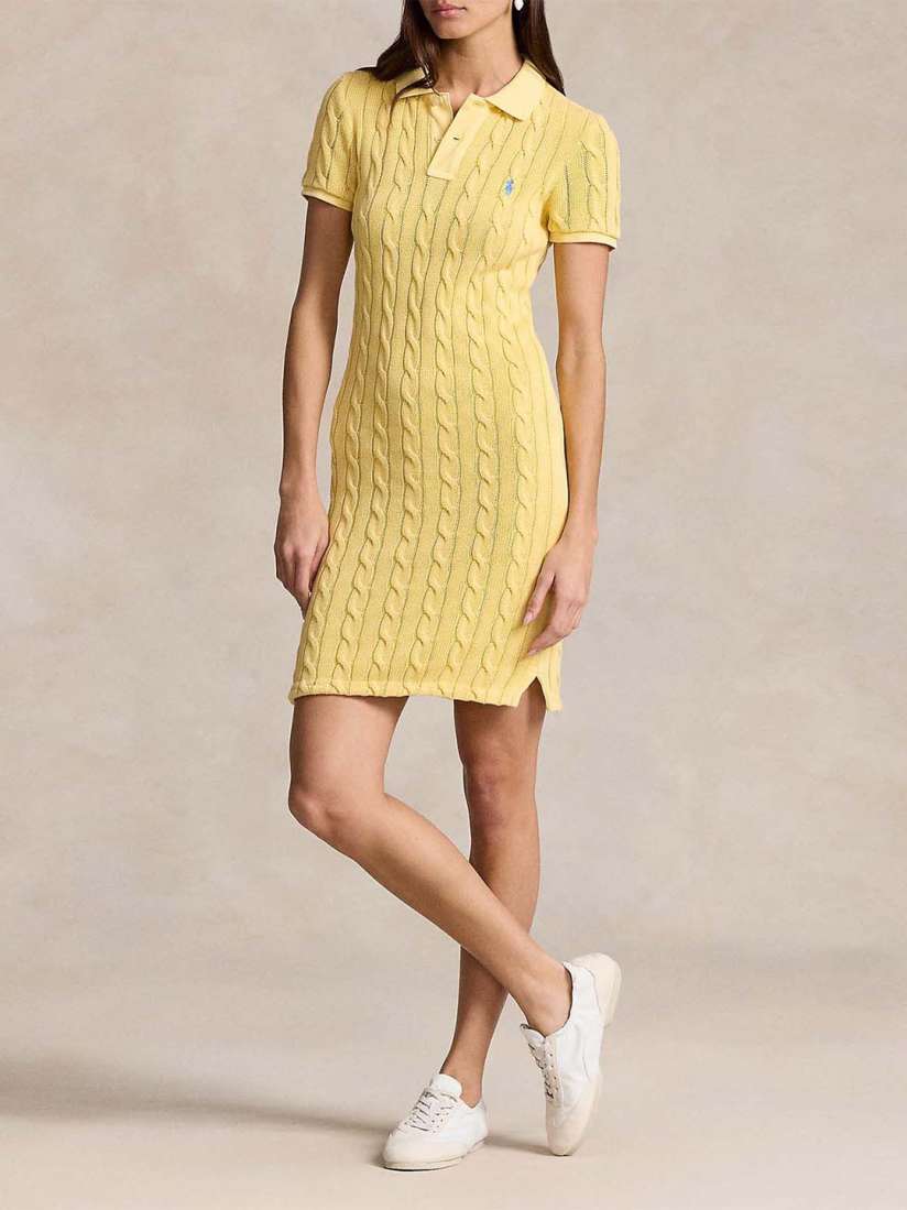 Buy Polo Ralph Lauren Shirt Collar Cable Knit Cotton Polo Bodycon Mini Dress Dresses for Women 30210418 Myntra